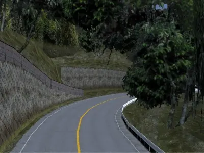 Down Hill Race Track 3D model