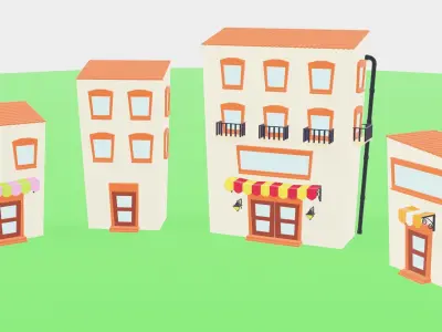 Mixed Small Pack - Low Poly Assets Low-poly 3D model Low-poly 3D model