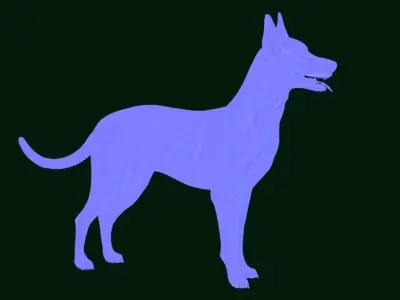 Zwergpinscher Dog Breed 3D model