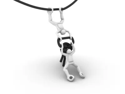 freefall skydiver pendant  3D print model