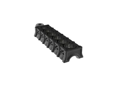 Inline 6 Cylinder Engine Block Keychain 3D print model