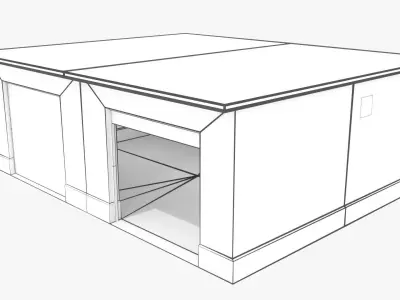 Car Garage - Low Poly Low-poly 3D model