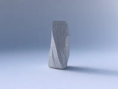 Vase twist triangle with random triangle plates 3D print model