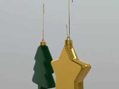 Christmas Bauble 2  Low-poly 3D model