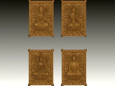 Eight Buddhist Guardian 3D print model