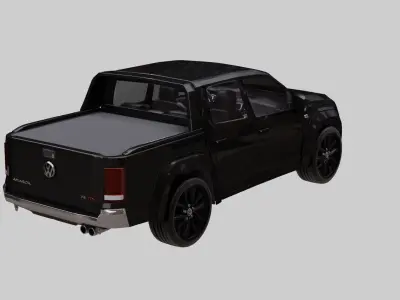 Volkswagen Amarok v6 black 3D model