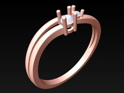 Diamond Ring - Womens Rings - N352430 3D print model