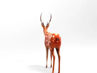 Deer Rigged Low-poly 3D model