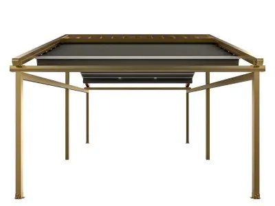Motorized Pergola 5a brass furniture matte 3D model