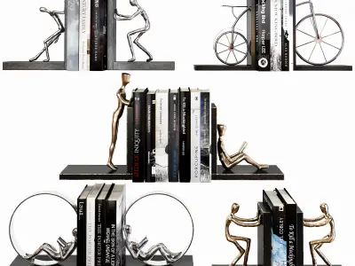 Bookends set 01 3D model