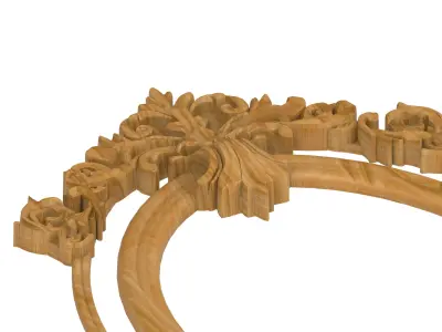 Carved picture frame STL 3D model 39