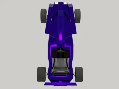 Racing car - Formula1 concept Low-poly 3D model