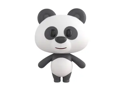 Character129 Rigged Panda 3D model