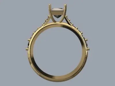 Solitaire ring  3D print model purchase