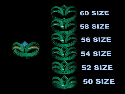 Women Wedding Engagement Ring 42 3D print model