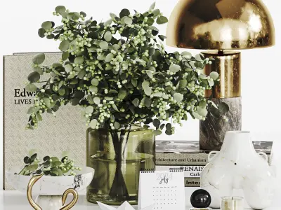 Decorative Set 025 Low-poly 3D model