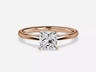 Solitaire Engagement Ring   02 3D print model