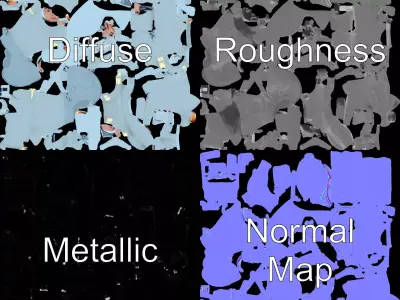 Futuristic Explorer Spacesuit model pack Low-poly 3D model