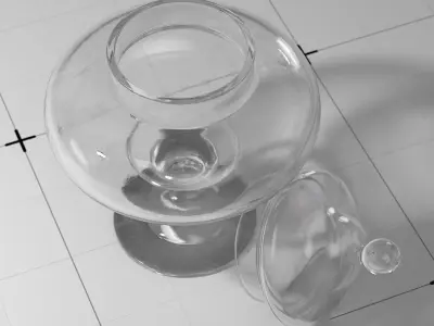 Decorative Glass Jar  3D Model 3D model