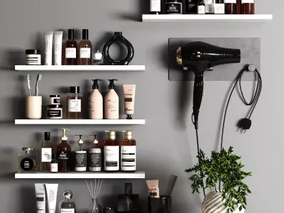 bathroom accessories 3D model