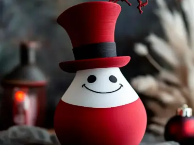 3D Cute Snowman Ornament Christmas Decoration Figurine 3D print model