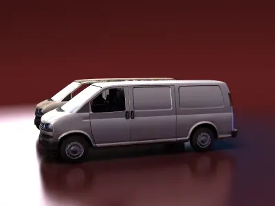 Van model chevrolet express vans Low-poly 3D model