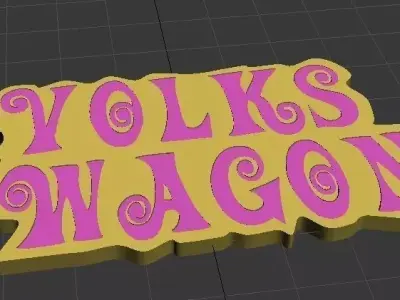 Volkswagon - Pulp Fiction style 3D print model