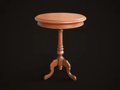 Vintage bedside table Low-poly 3D model