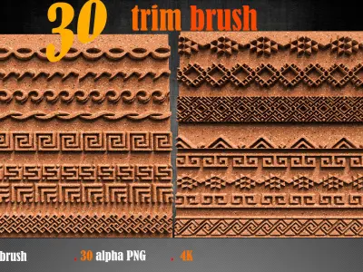 30 pattern Trim Brush vol 1 Texture