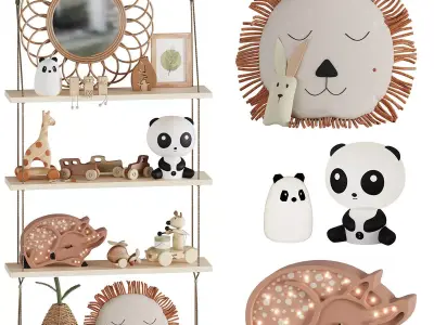 children decor set 03 3D model