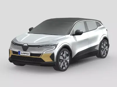 Renault Megane E Low-poly 3D model