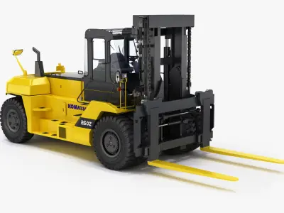 Forklift Komatsu GX20 Rigged 3D model