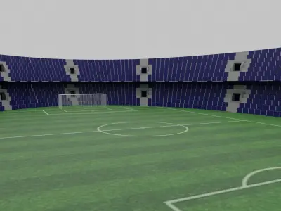  Football Stadium  Low-poly 3D model