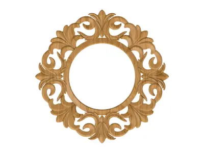 Carved picture frame STL 3D model 95