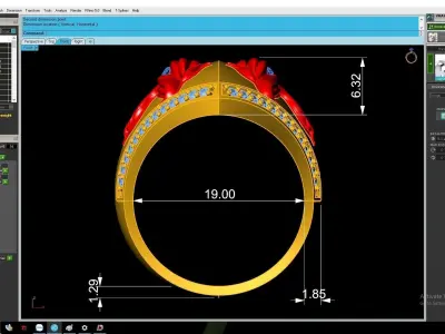 Luxury Lion Head Diamond Men Ring 3D Model  2909 3D print model