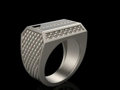 Signet ring model 1024 3D print model