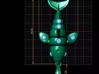 Shark pendant  3D printable model   3D print model