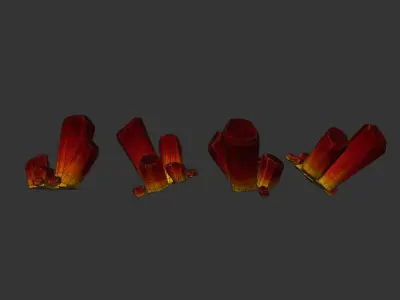 Inferno Shards Low-poly 3D model