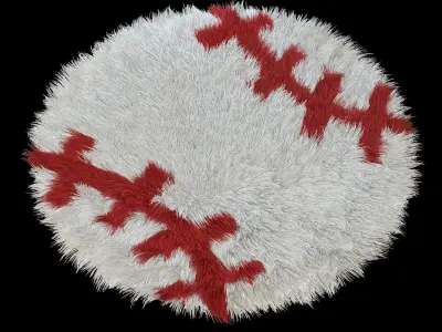 Carpet Round Baseball 3D model