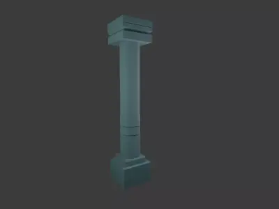 A simple 3D pillar model Free low-poly 3D model