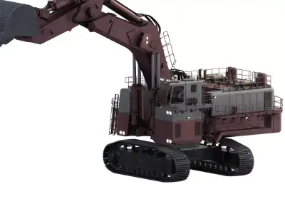 Poclain mining excavator 3D model