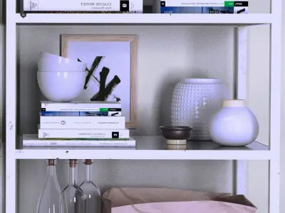 Shelves with decor 3D model