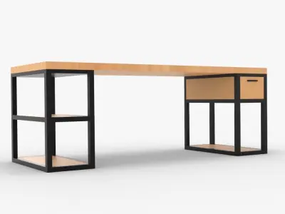 Modern Desktop  Low-poly 3D model