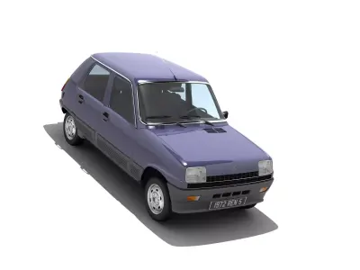 Renault 5 GTL 5 doors Low-poly 3D model