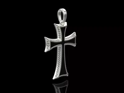 Enamel cross model 350 3D print model