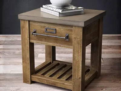 MERCANTILE 24in OPEN NIGHTSTAND 3D model