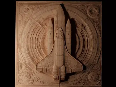 Space Shuttle CNC 3d Print High Relief Sand Casting 3D print model