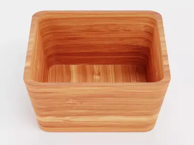 -Bamboo Bowl V3- Low-poly 3D model