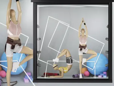 Yoga sport shop 3D model