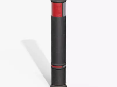 Traffic Bollard A Low-poly 3D model